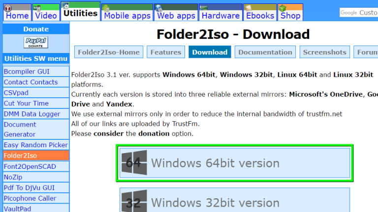 download folder2iso