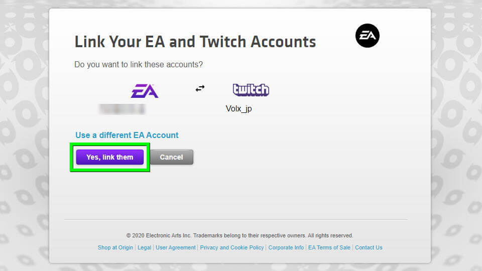 EA Accountと連携する方法-3