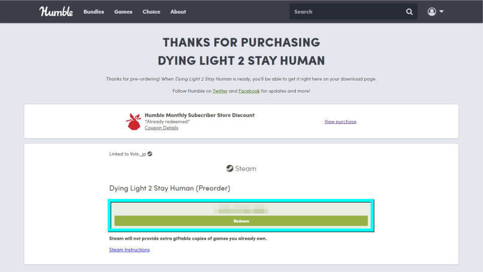 Dying Light 2をSteamに登録する方法