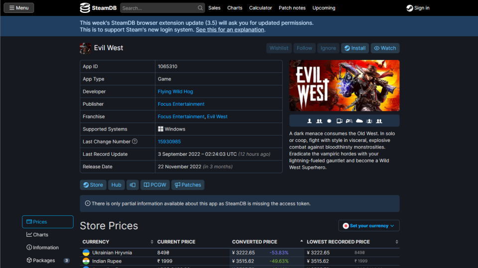 Evil Westの価格比較