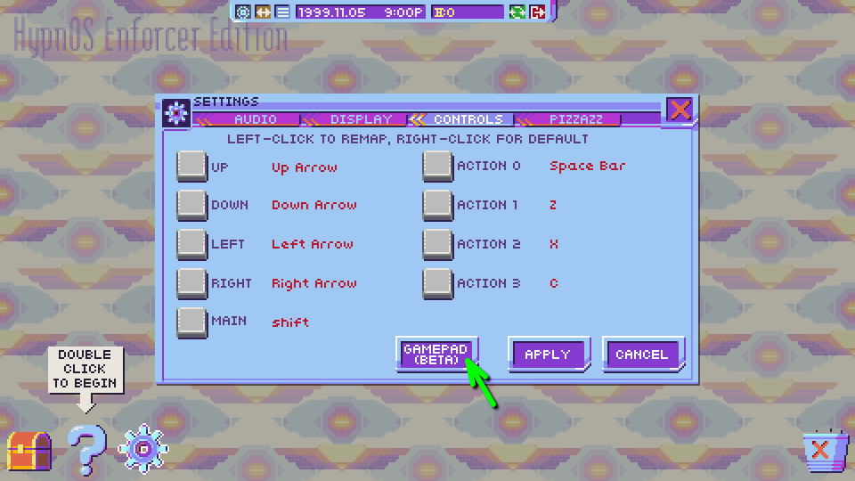 hypnospace-outlaw-controller-setting