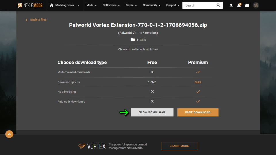 Palworld Vortex Extensionの導入方法-2