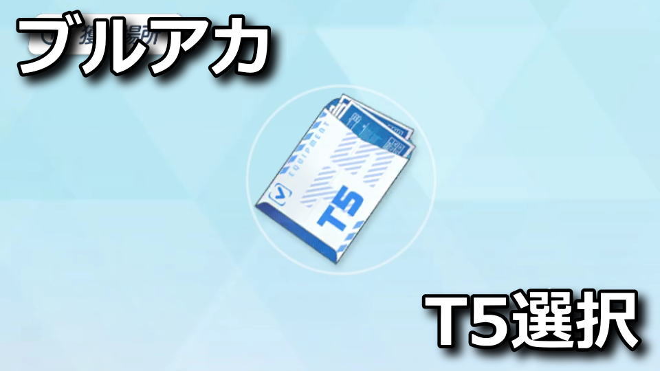 T5装備設計図選択ボックスの効率