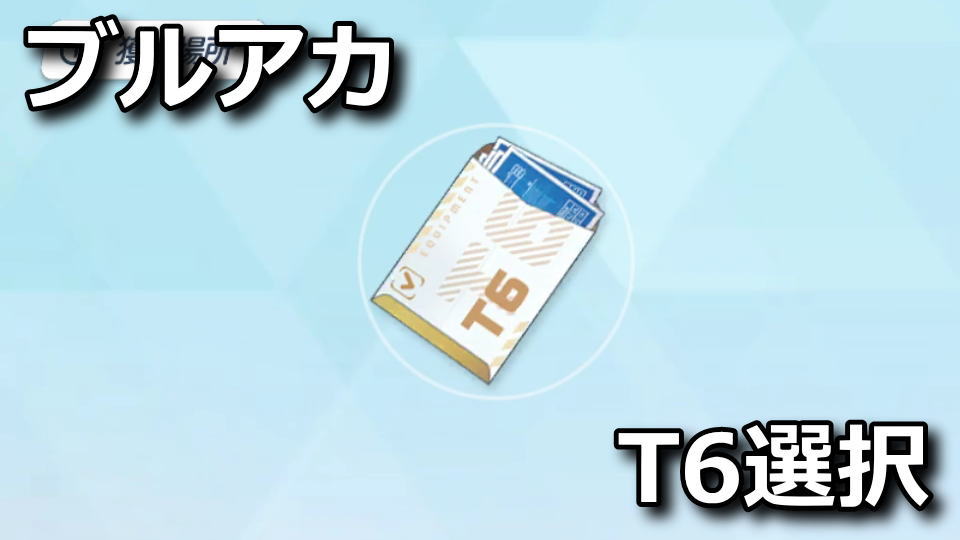 T6装備設計図選択ボックスの効率