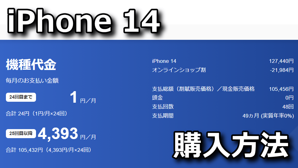 iPhone 14を安く買う方法