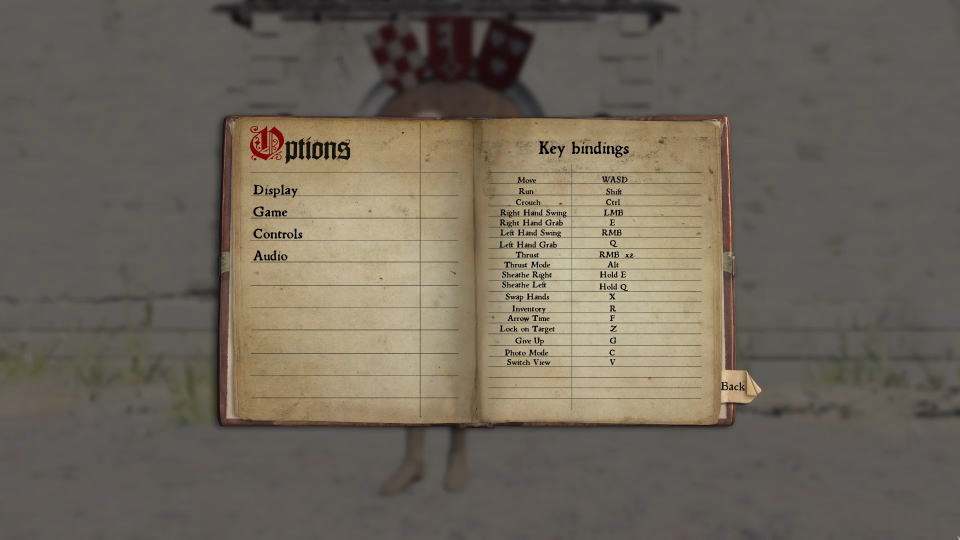 Half Swordのキーボード設定