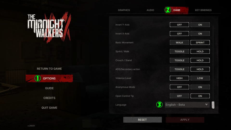 The Midnight Walkersを日本語化する方法-2
