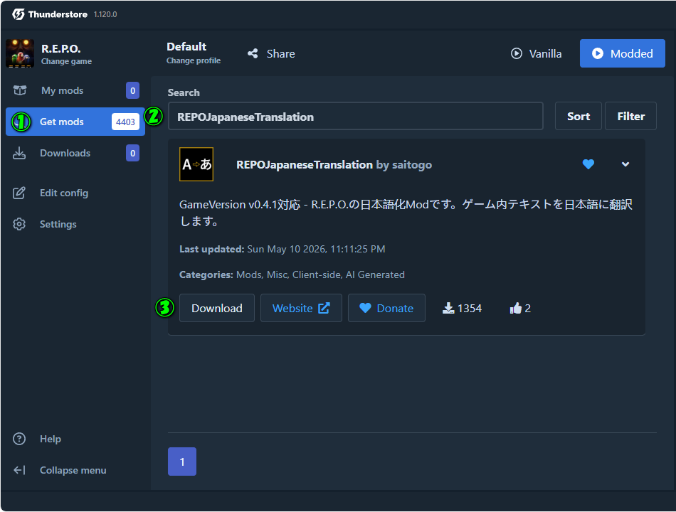 R.E.P.O.を日本語化する方法-5