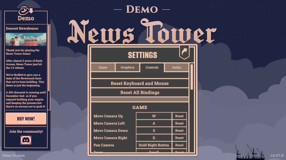 News Towerのキーボード設定