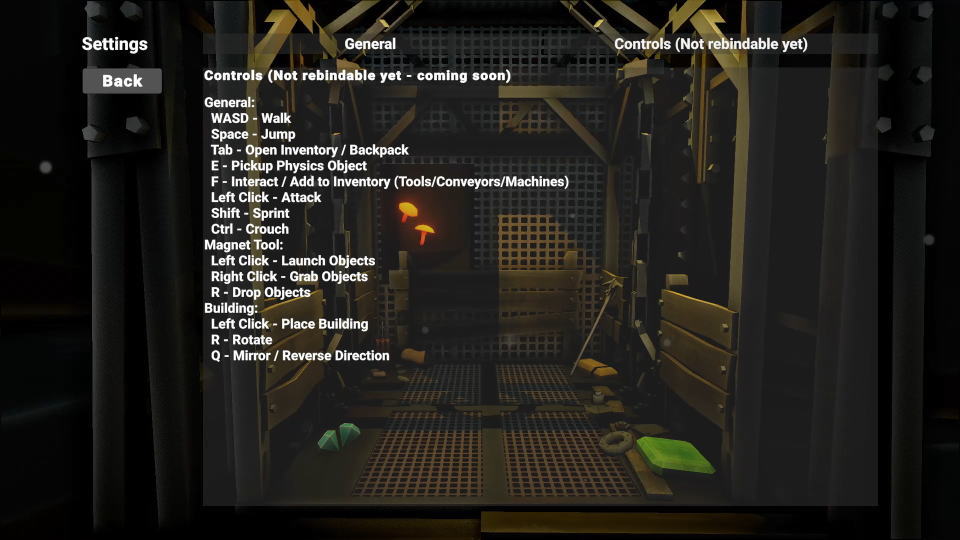 MineMogulのキーボード設定