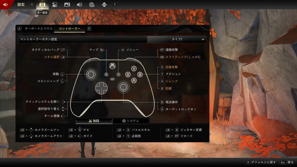 Duet Night Abyssのコントローラー設定