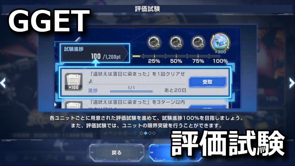 GGET：評価試験一覧