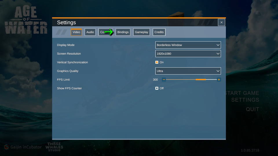 Age of Waterの操作を確認する方法