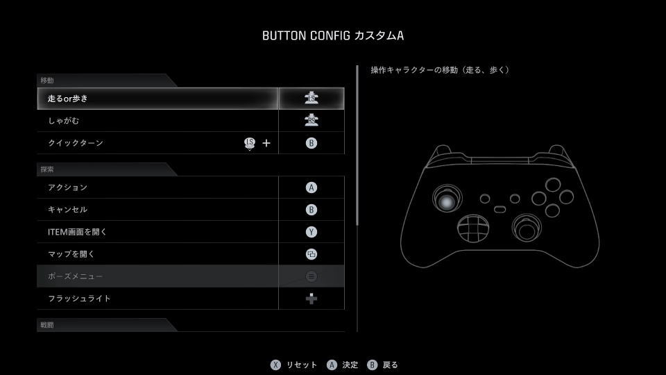 BIOHAZARD requiemのコントローラー設定