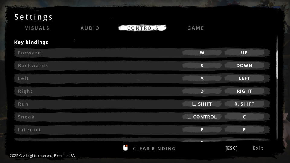 Farmer's Lifeのキーボード設定