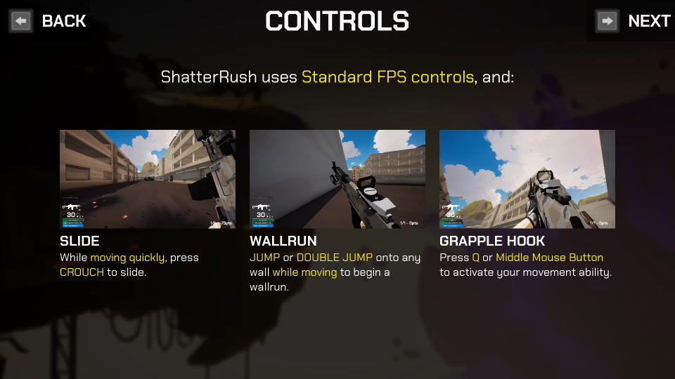 ShatterRushのキーボード設定