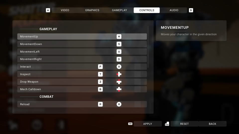 ShatterRushのコントローラー設定