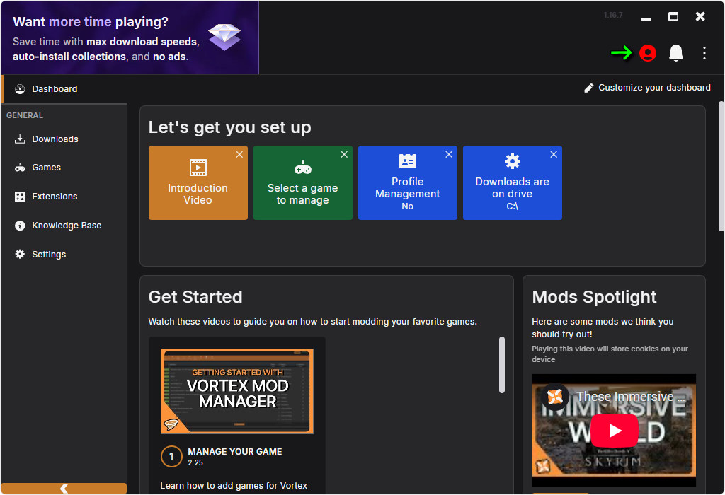 Vortexの初期設定-2
