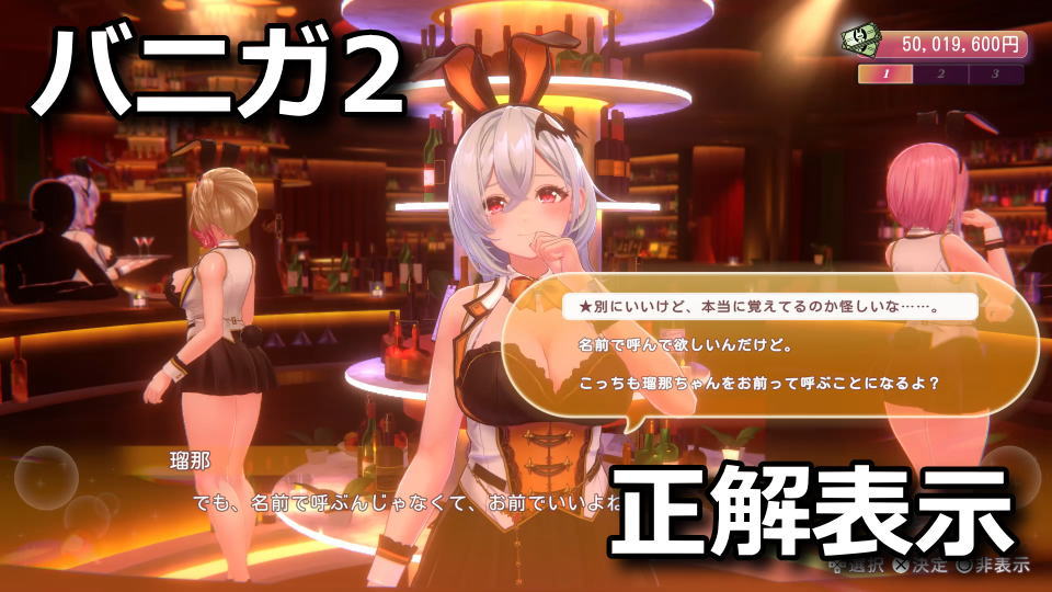 バニーガーデン2：正解の選択肢