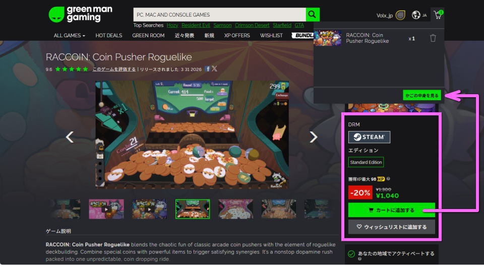 RACCOIN: Coin Pusher Roguelikeを安く買う方法-4