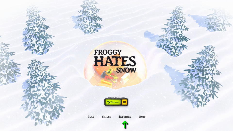 FROGGY HATES SNOWの操作を確認する方法