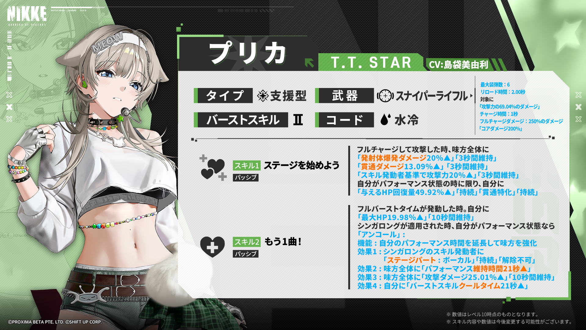 プリカのスキル
