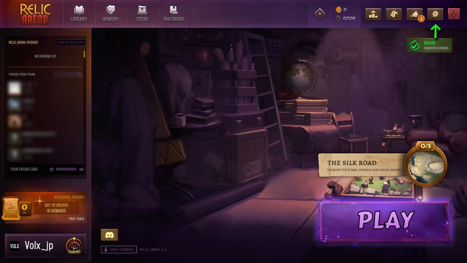 Relic Arenaの日本語対応状況