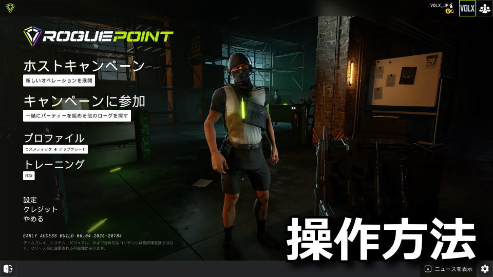 Rogue Pointの操作方法