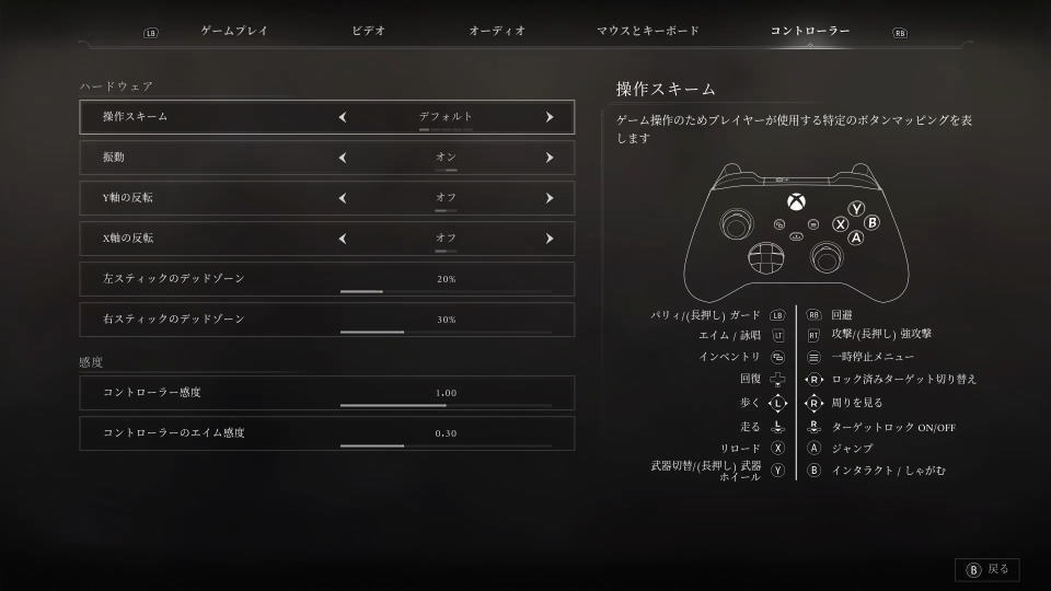 Valor Mortisのコントローラー設定
