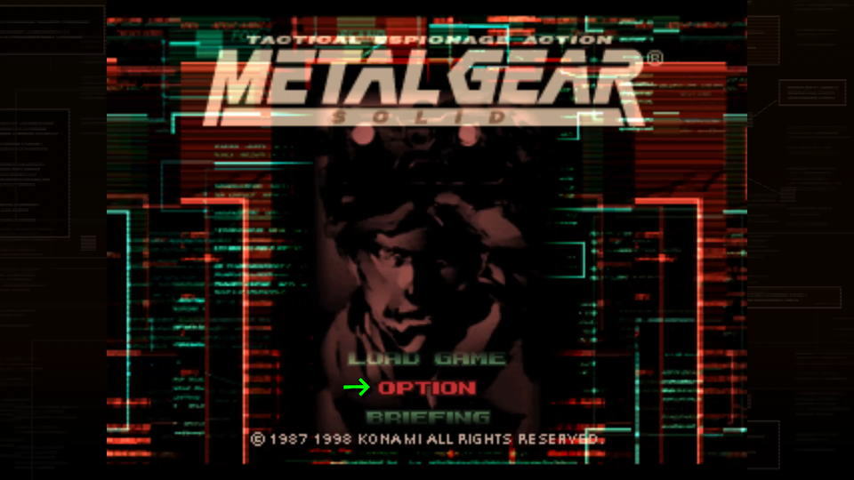 METAL GEAR SOLIDの操作を確認する方法