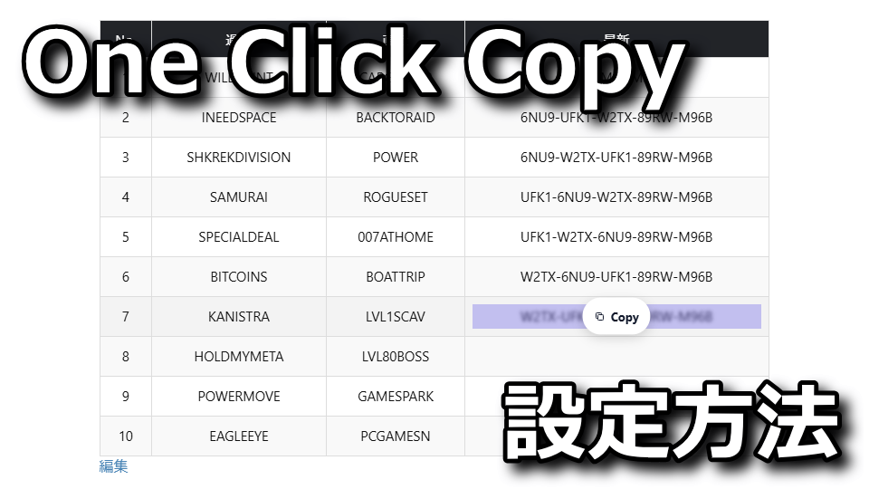 Copy Anything to Clipboardの設定方法