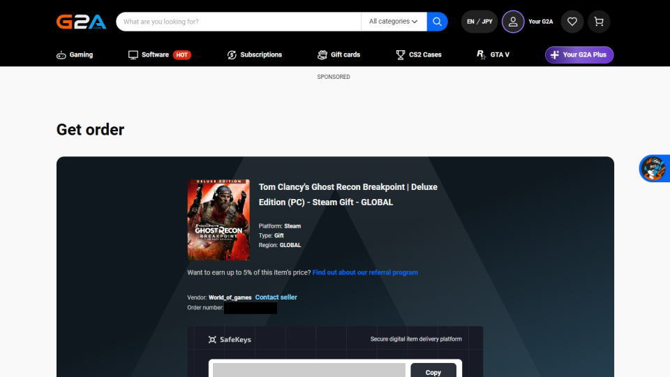 Tom Clancy's Ghost Recon Breakpointの入手場所