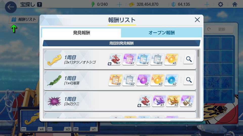 報酬リストの確認方法