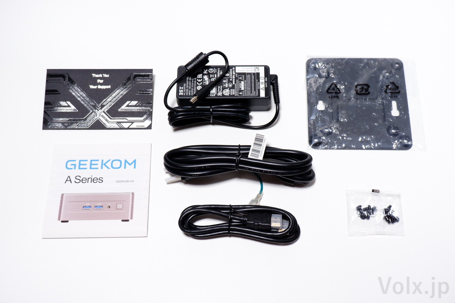 GEEKOM A5 2027の付属品